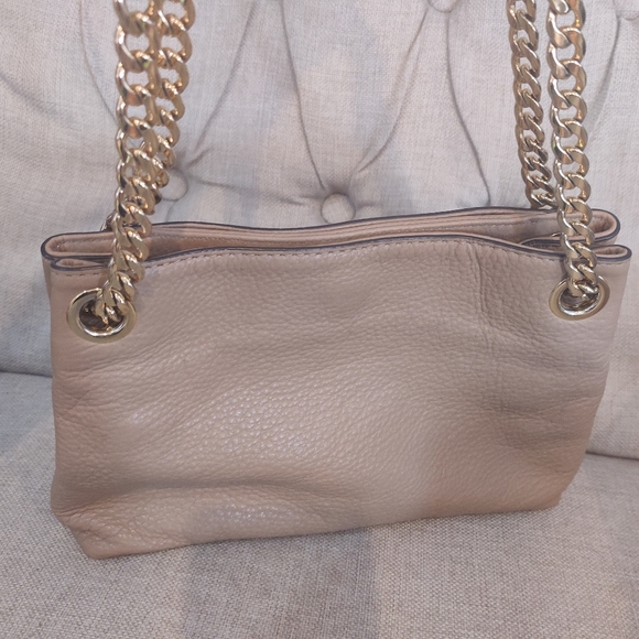 Michael Kors Small Gold Jet Set Chain Shoulder Bag chain beige tan cream casual - Picture 13 of 13